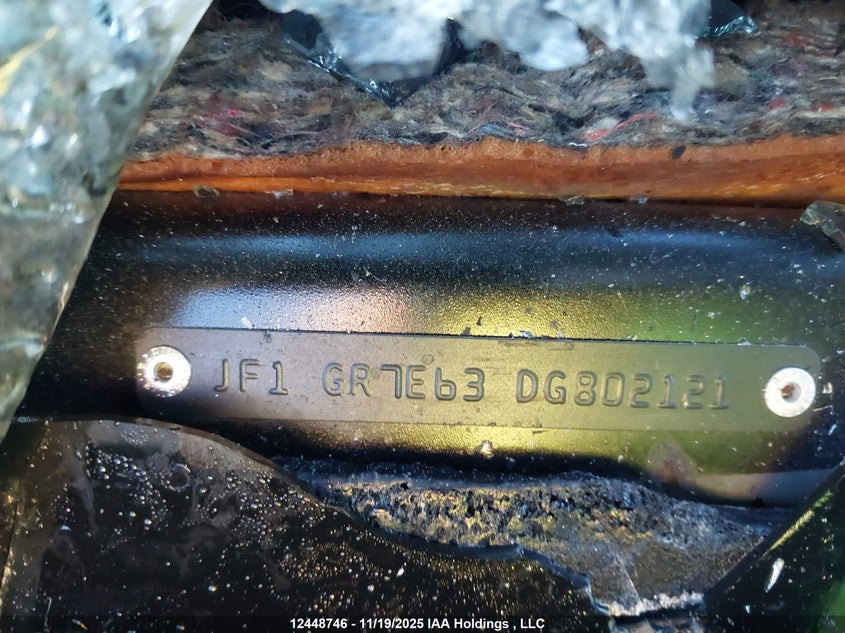 2013 Subaru Wrx VIN: JF1GR7E63DG802121 Lot: 12448746