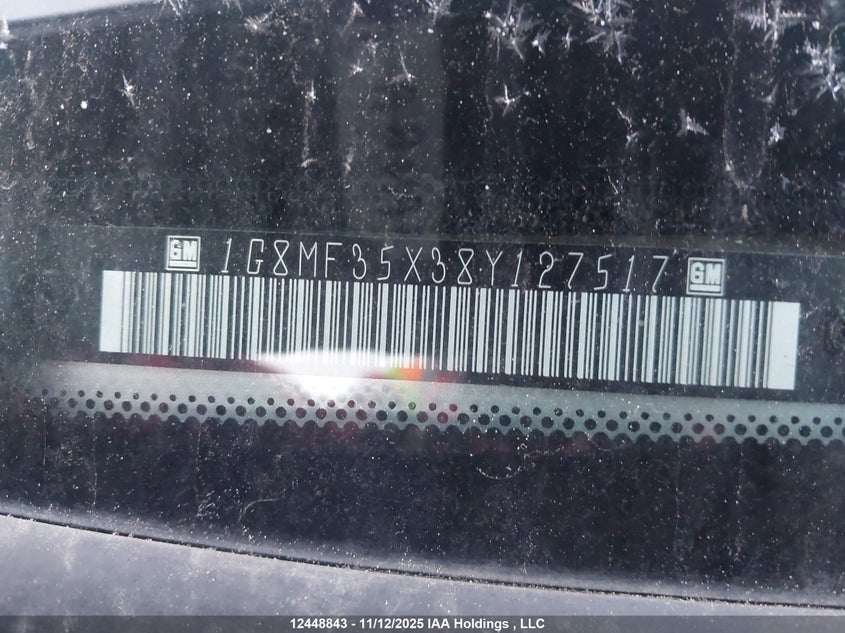 2008 Saturn Sky Redline VIN: 1G8MF35X38Y127517 Lot: 12448843