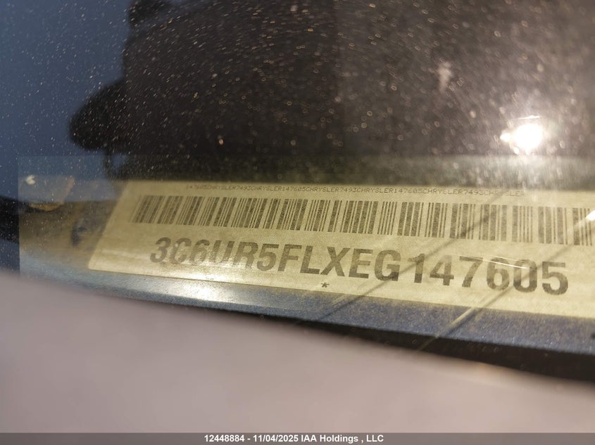 2014 Ram 2500 Laramie VIN: 3C6UR5FLXEG147605 Lot: 12448884