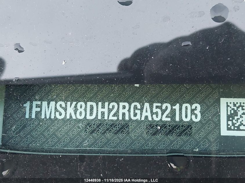 2024 Ford Explorer Xlt VIN: 1FMSK8DH2RGA52103 Lot: 12448938