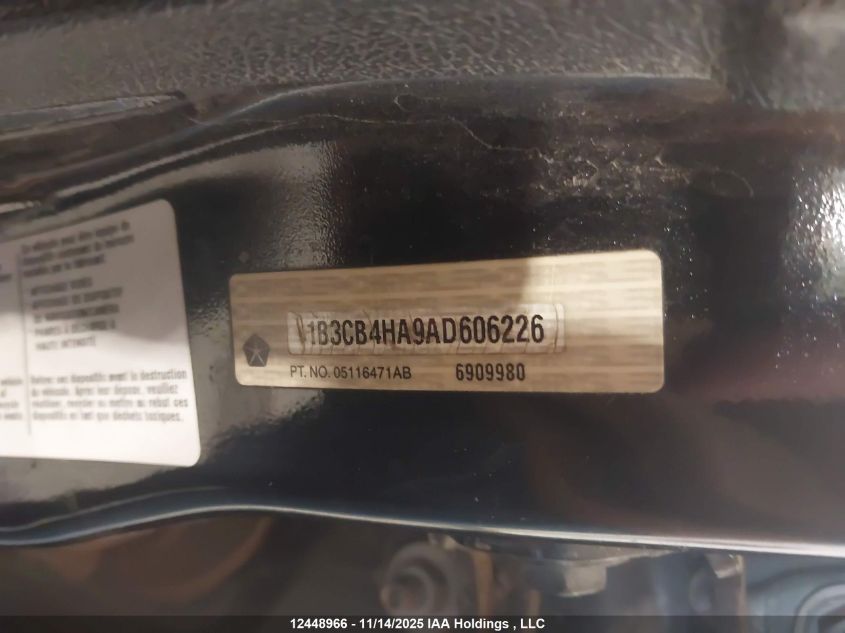 2010 Dodge Caliber Sxt VIN: 1B3CB4HA9AD606226 Lot: 12448966