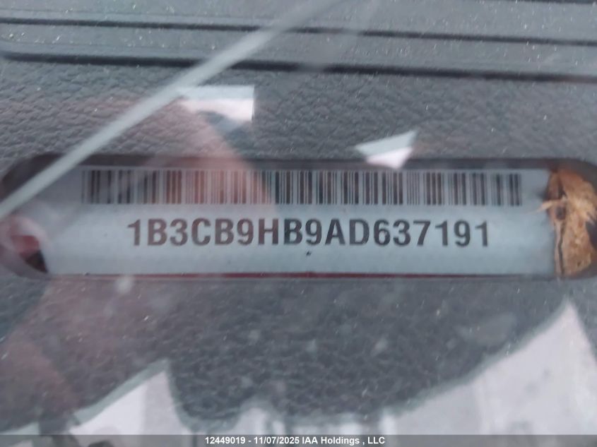 2010 Dodge Caliber Uptown VIN: 1B3CB9HB9AD637191 Lot: 12449019