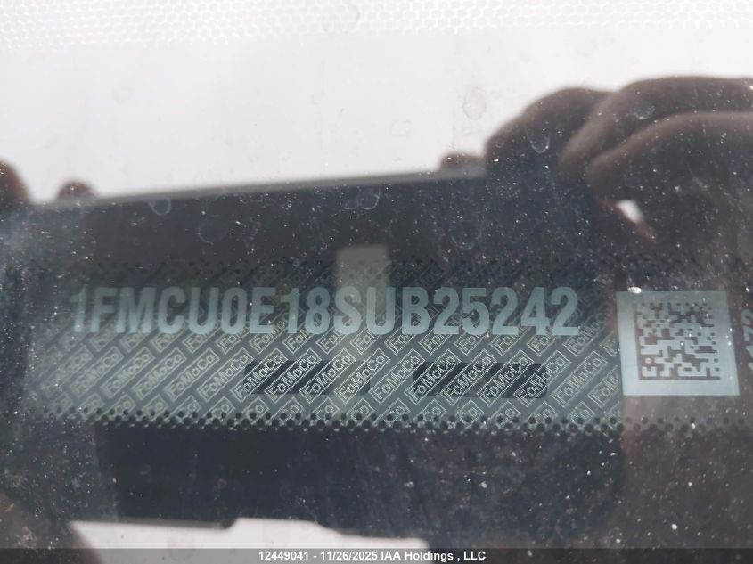 2025 Ford Escape VIN: 1FMCU0E18SUB25242 Lot: 12449041