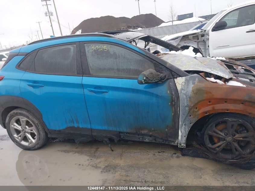 2022 Hyundai Kona Preferred Awd With Sun And Leather Package VIN: KM8K6CAB7NU875600 Lot: 12449147