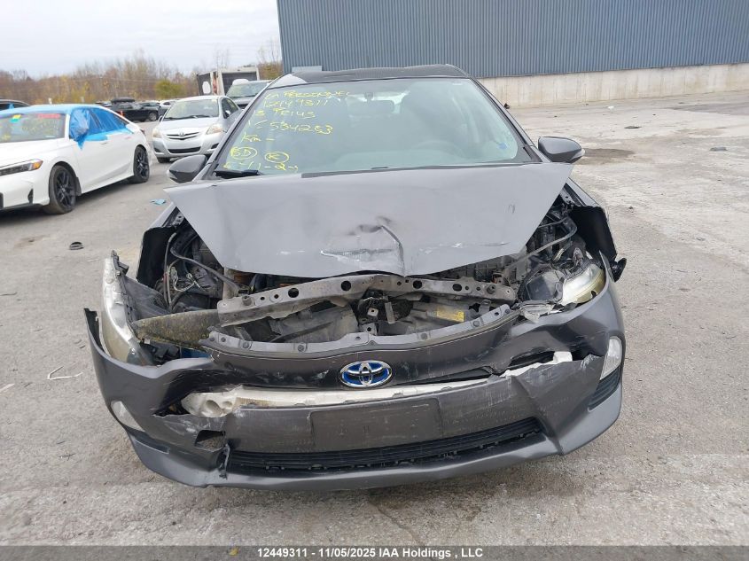 2013 Toyota Prius C VIN: JTDKDTB32D1534283 Lot: 12449311