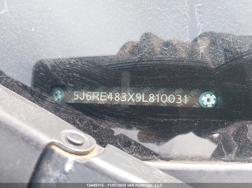 5J6RE483X9L810031 2009 HONDA CR-V photo no. 9