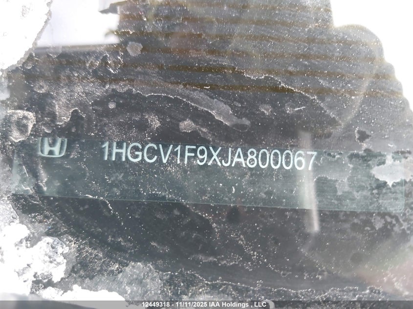 1HGCV1F9XJA800067 2018 HONDA ACCORD photo no. 9