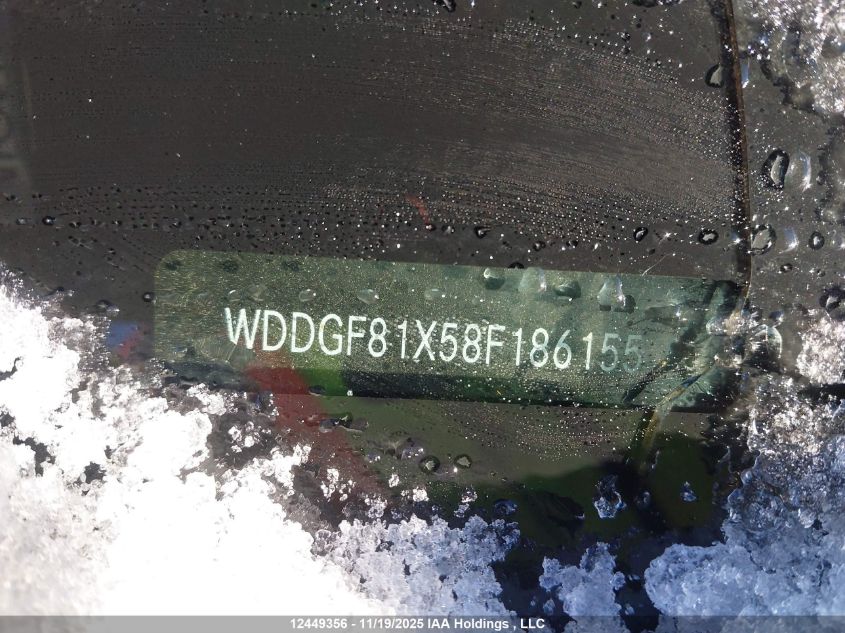 2008 Mercedes-Benz C 300 4Matic VIN: WDDGF81X58F186155 Lot: 12449356
