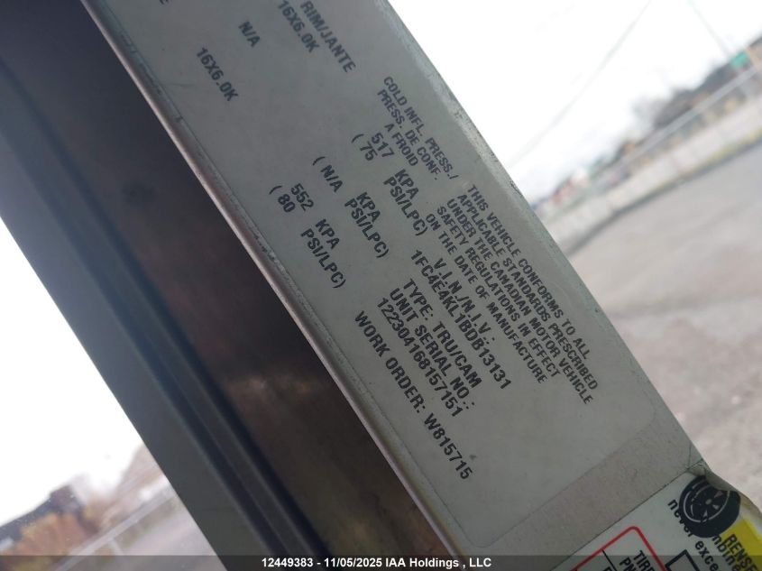 2011 Ford Econoline E450 Super D Cmm Strp Chs VIN: 1FC4E4KL1BDB13131 Lot: 12449383