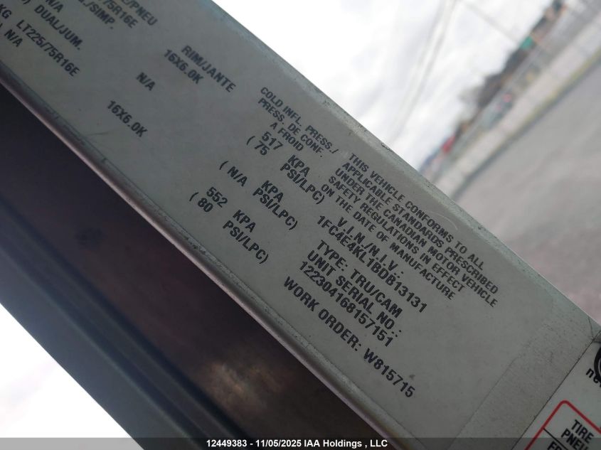 2011 Ford Econoline E450 Super D Cmm Strp Chs VIN: 1FC4E4KL1BDB13131 Lot: 12449383