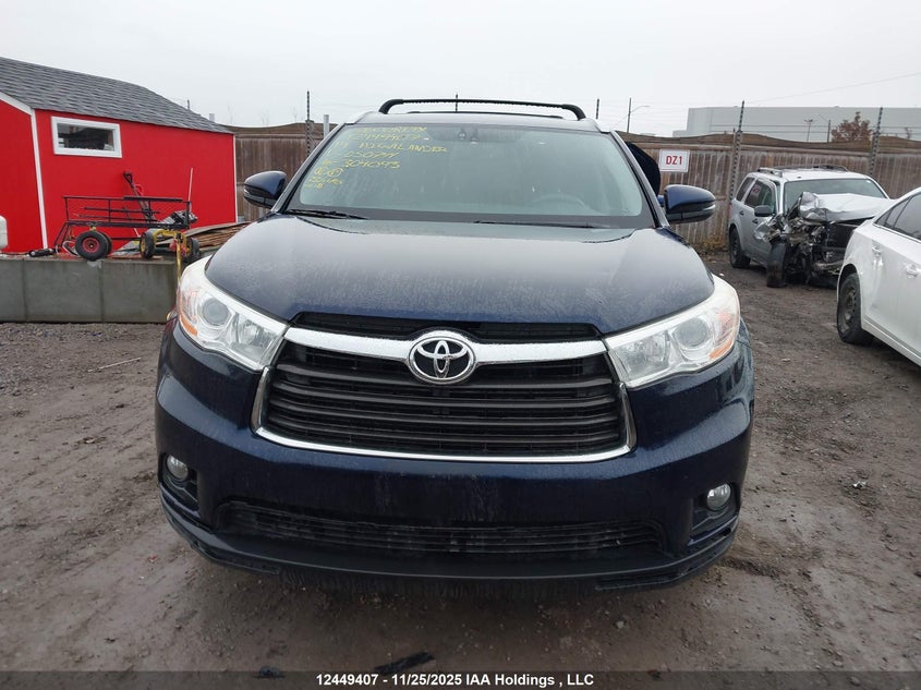 2014 Toyota Highlander Xle VIN: 5TDJKRFH4ES050744 Lot: 12449407