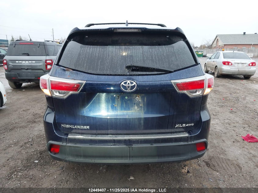 2014 Toyota Highlander Xle VIN: 5TDJKRFH4ES050744 Lot: 12449407
