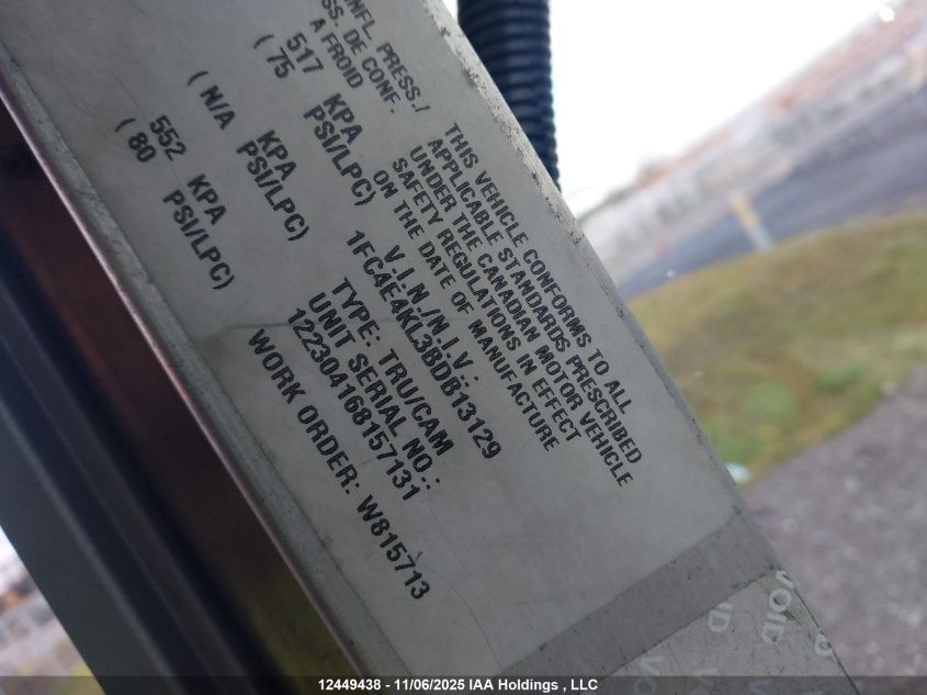 2011 Ford Econoline E450 Super D Cmm Strp Chs VIN: 1FC4E4KL3BDB13129 Lot: 12449438