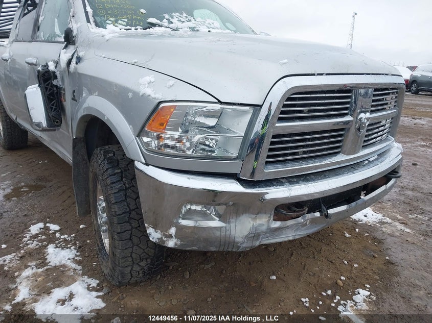 2012 Ram 2500 6.7 Ram Laramie red Lot 111012449456 Vin 3C6UD5FL5CG233190