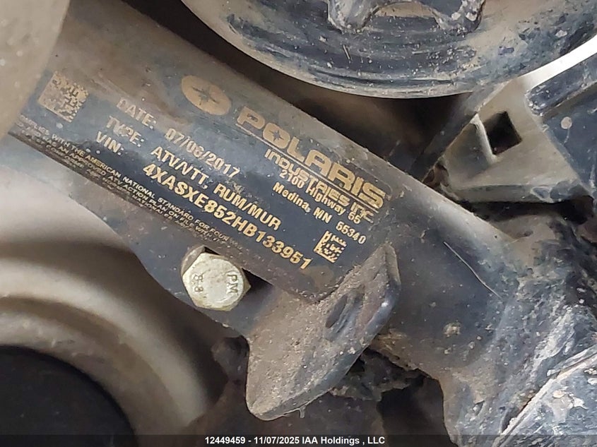 4XASXE852HB133951 2017 POLARIS SPORTSMAN photo no. 13