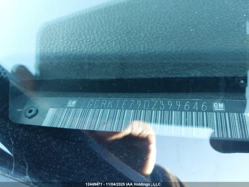 2013 Chevrolet Silverado 1500 Ltz VIN: 1GCRKTE79DZ399646 Lot: 12449471