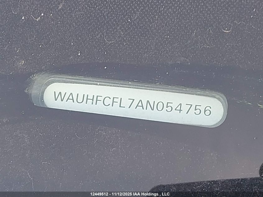 2010 Audi A4 Premium Plus VIN: WAUHFCFL7AN054756 Lot: 12449512