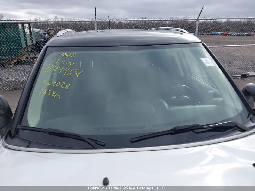 2011 Mini Cooper Countryman VIN: WMWZB3C57BWM29028 Lot: 12449631