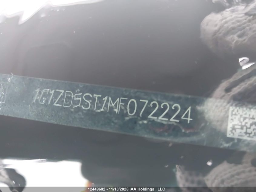 2021 Chevrolet Malibu Lt VIN: 1G1ZD5ST1MF072224 Lot: 12449682