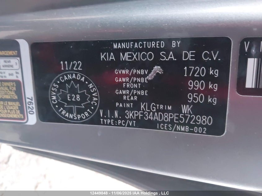 3KPF34AD8PE572980 2023 KIA FORTE photo no. 18