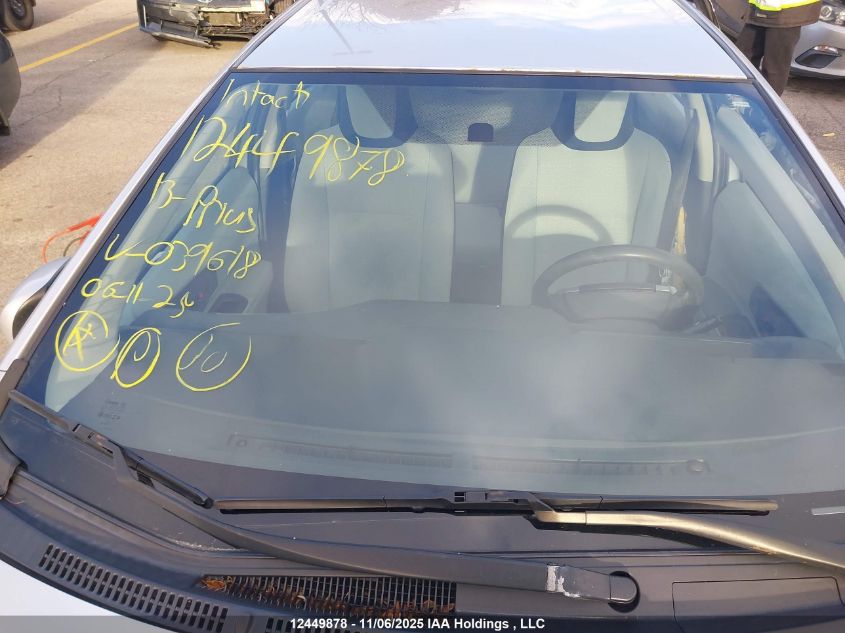 2013 Toyota Prius VIN: JTDKDTB38D1039618 Lot: 12449878