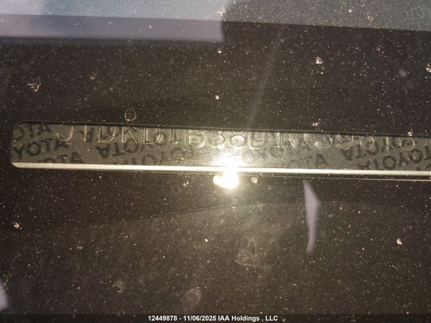 2013 Toyota Prius VIN: JTDKDTB38D1039618 Lot: 12449878