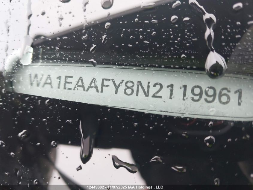 2022 Audi Q5 Premium Plus 45 VIN: WA1EAAFY8N2119961 Lot: 12449882