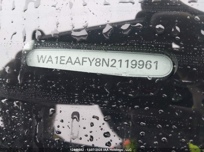 2022 Audi Q5 Premium Plus 45 VIN: WA1EAAFY8N2119961 Lot: 12449882