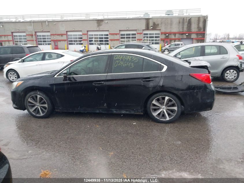 2015 Subaru Legacy 2.5I Limited VIN: 4S3BNCL62F3024643 Lot: 12449935