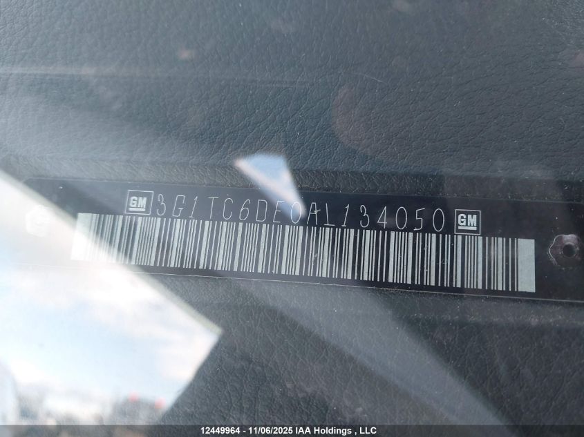 2010 Chevrolet Aveo Lt VIN: 3G1TC6DE0AL134050 Lot: 12449964