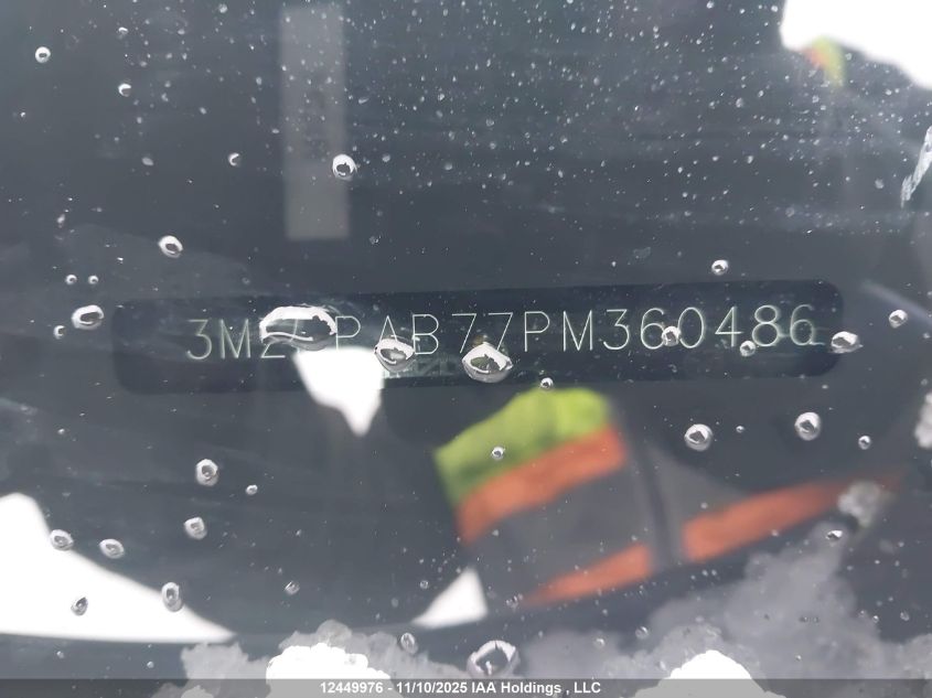 2023 Mazda Mazda3 VIN: 3MZBPAB77PM360486 Lot: 12449976