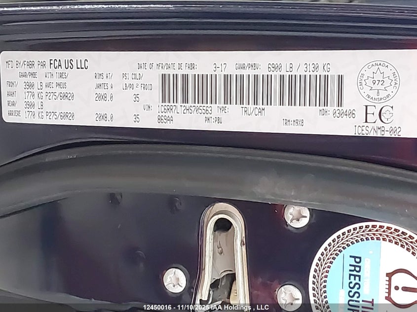 1C6RR7LT2HS705563 2017 RAM 1500 photo no. 19