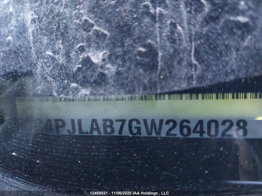 2016 Jeep Cherokee Sport VIN: 1C4PJLAB7GW264028 Lot: 12450021