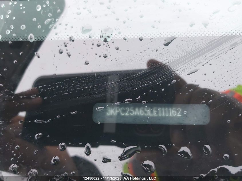 2020 Hyundai Accent VIN: 3KPC25A65LE111162 Lot: 12450022