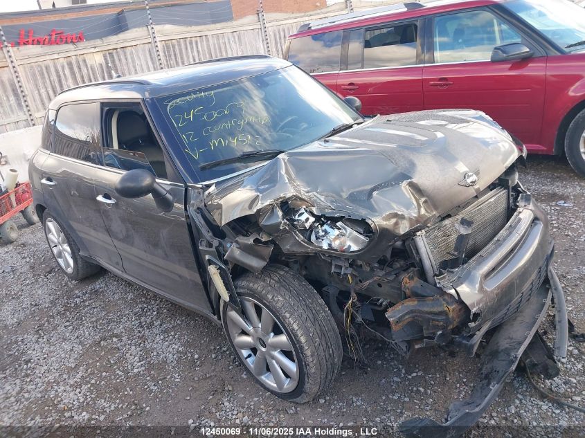 2012 Mini Cooper S Countryman VIN: WMWZC5C50CWM14512 Lot: 12450069