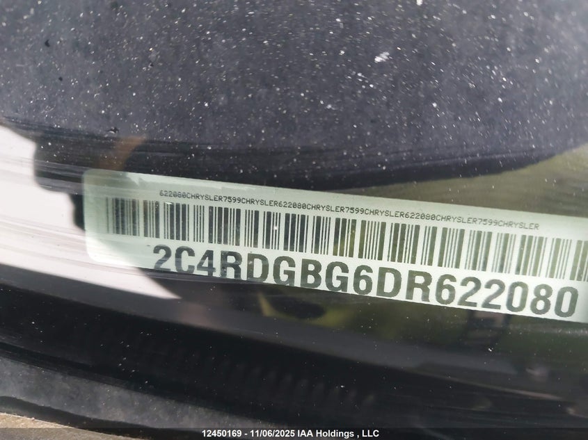 2013 Dodge Grand Caravan Se VIN: 2C4RDGBG6DR622080 Lot: 12450169