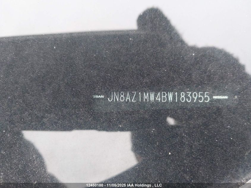 2011 Nissan Murano Sl VIN: JN8AZ1MW4BW183955 Lot: 12450180