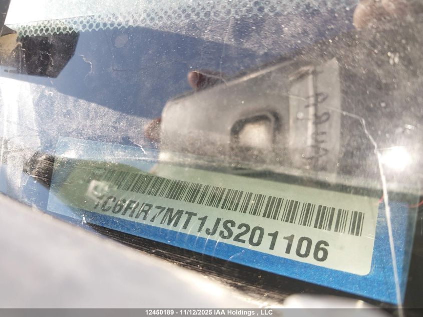 2018 Ram 1500 Sport VIN: 1C6RR7MT1JS201106 Lot: 12450189