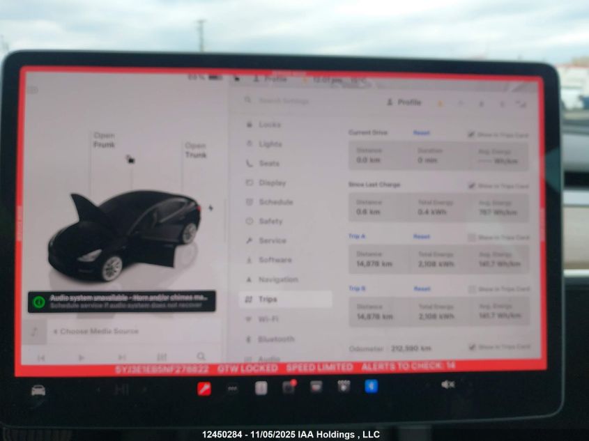 2022 Tesla Model 3 VIN: 5YJ3E1EB5NF278822 Lot: 12450284