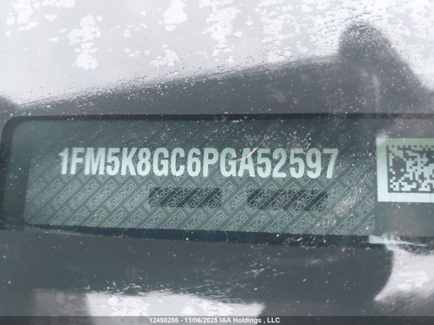 2023 Ford Explorer St VIN: 1FM5K8GC6PGA52597 Lot: 12450285