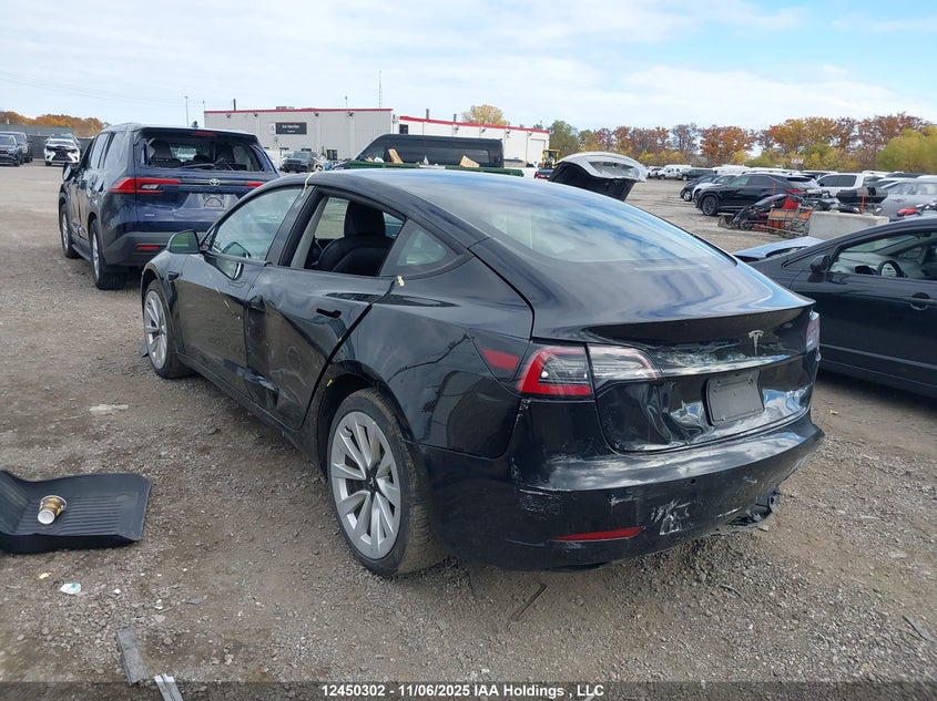 5YJ3E1EB9NF277169 2022 TESLA MODEL 3 photo no. 3
