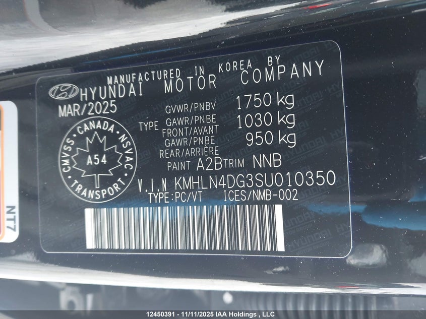 KMHLN4DG3SU010350 2025 HYUNDAI ELANTRA photo no. 9