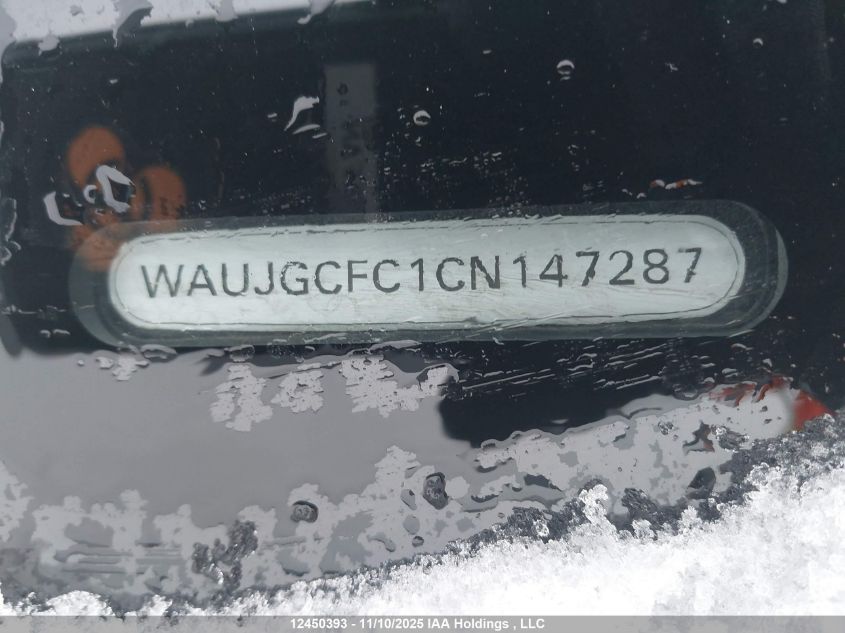 2012 Audi A6 Prestige VIN: WAUJGCFC1CN147287 Lot: 12450393