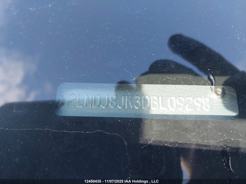 2013 Lincoln Mkx VIN: 2LMDJ8JK3DBL09298 Lot: 12450435