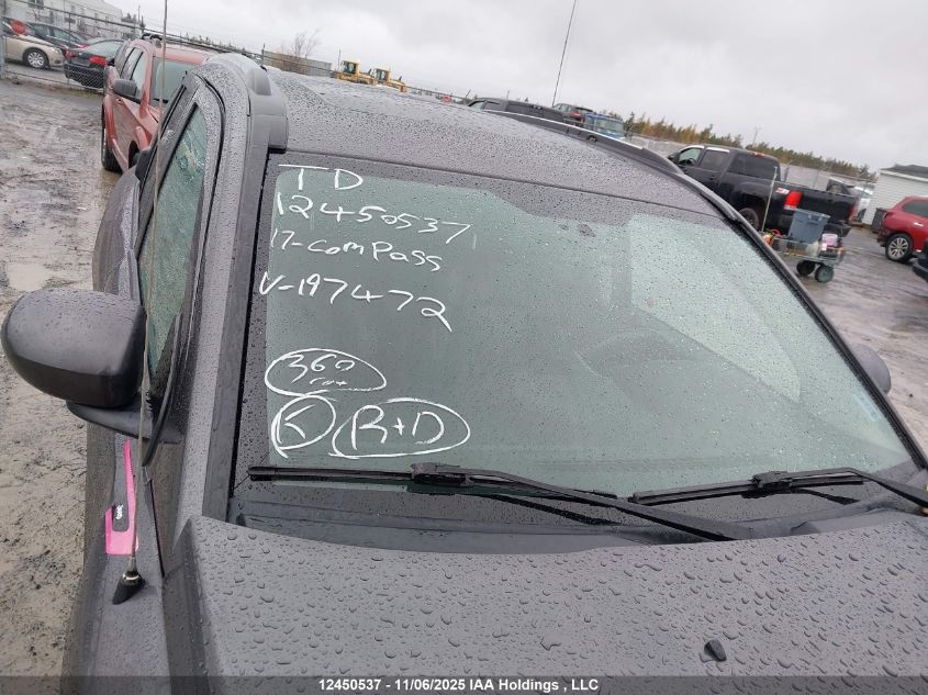 2017 Jeep Compass Sport/North VIN: 1C4NJDAB5HD197472 Lot: 12450537