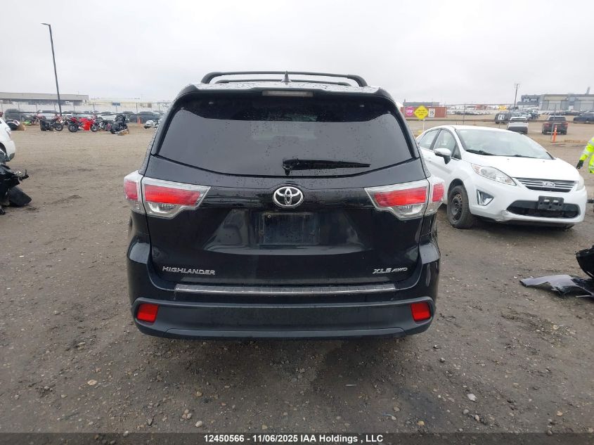 2015 Toyota Highlander Xle VIN: 5TDJKRFH4FS210882 Lot: 12450566