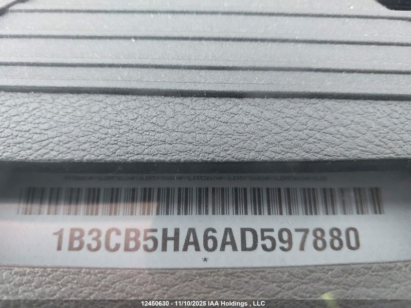 2010 Dodge Caliber Heat VIN: 1B3CB5HA6AD597880 Lot: 12450630
