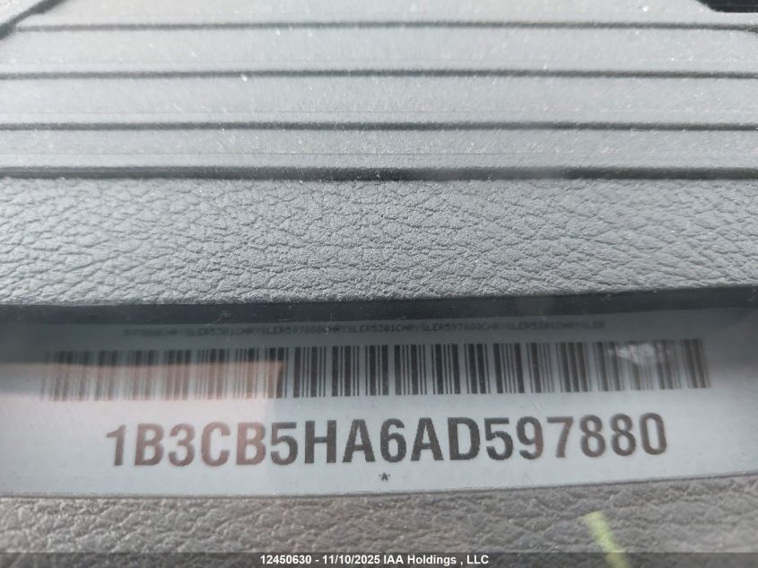 2010 Dodge Caliber Heat VIN: 1B3CB5HA6AD597880 Lot: 12450630