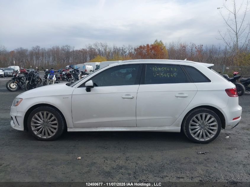 2016 Audi A3 E-Tron 1.4T Premium VIN: WAUTPBFF5GA154575 Lot: 12450677