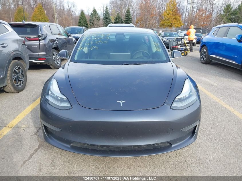 2019 Tesla Model 3 VIN: 5YJ3E1EA3KF411290 Lot: 12450707